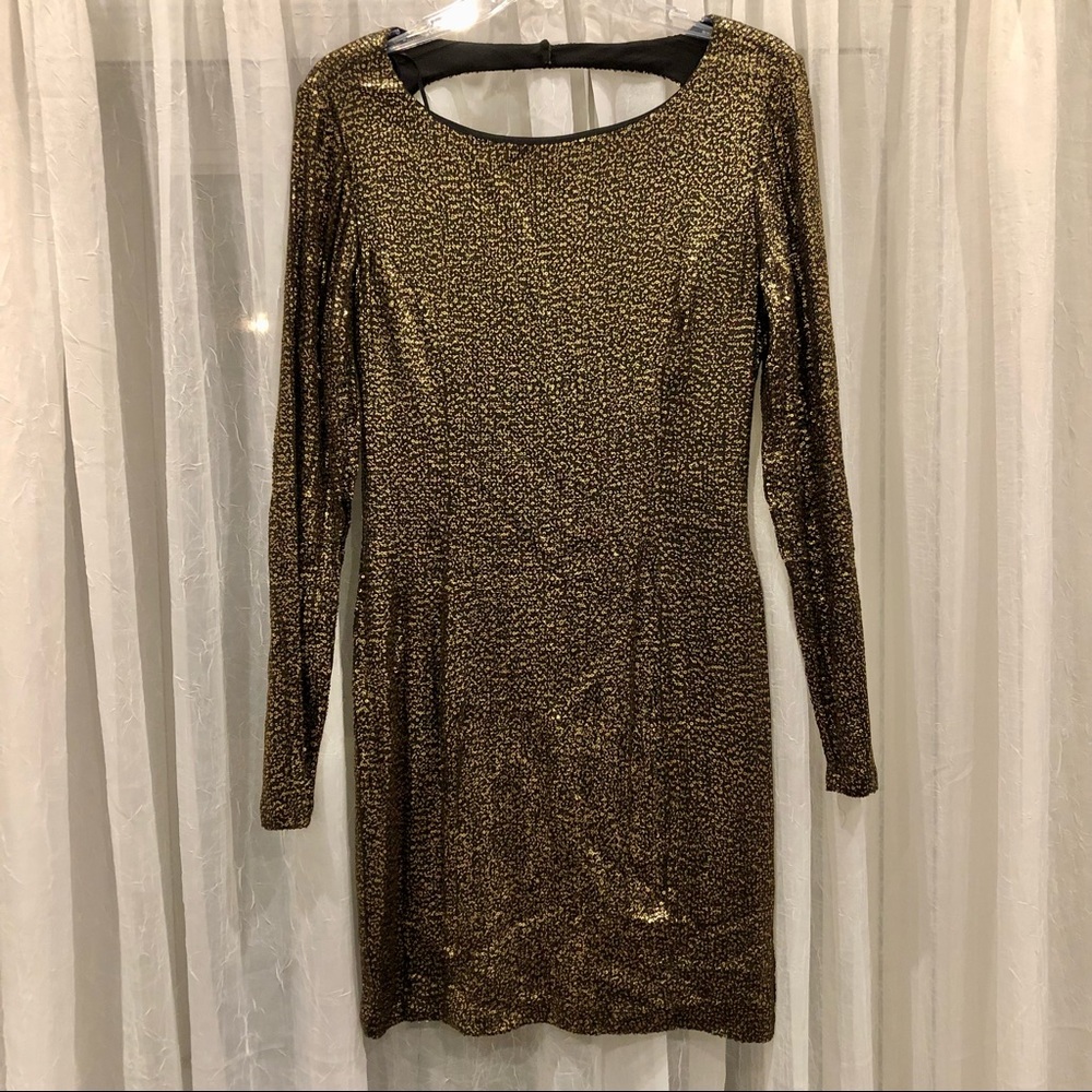 Black & Gold Sequin Guess Dress